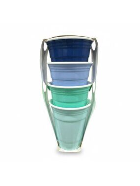 Sun Squad 4-Pack BPA-Free Dishwasher Safe Reusable Cups In Blue & Green